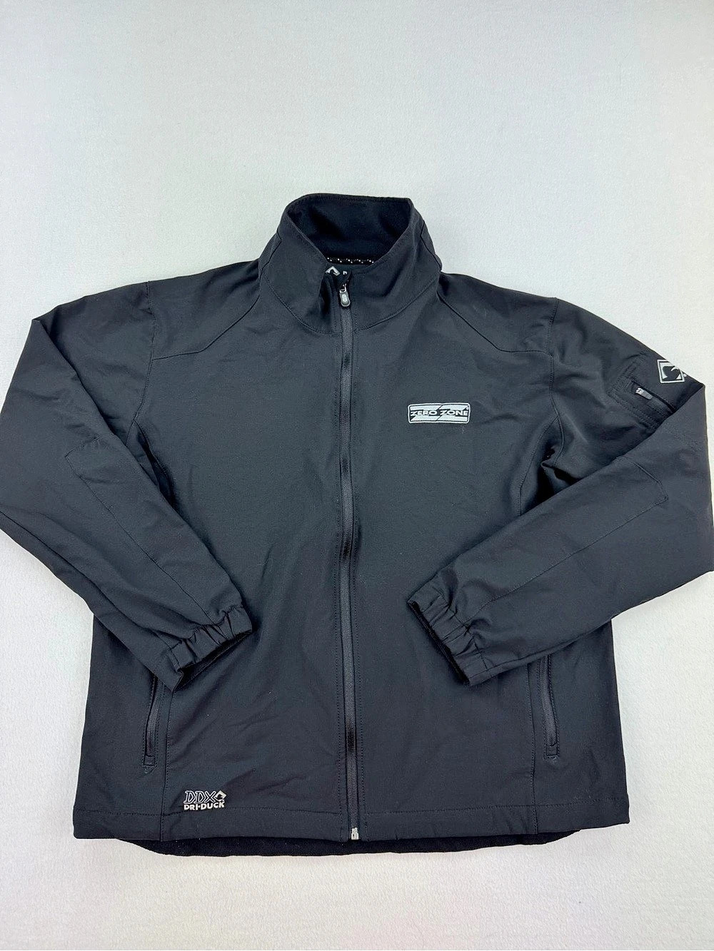 Dri Duck DDX Performance Softshell Black Utility Jacket Full Zip Mock Neck Sz L